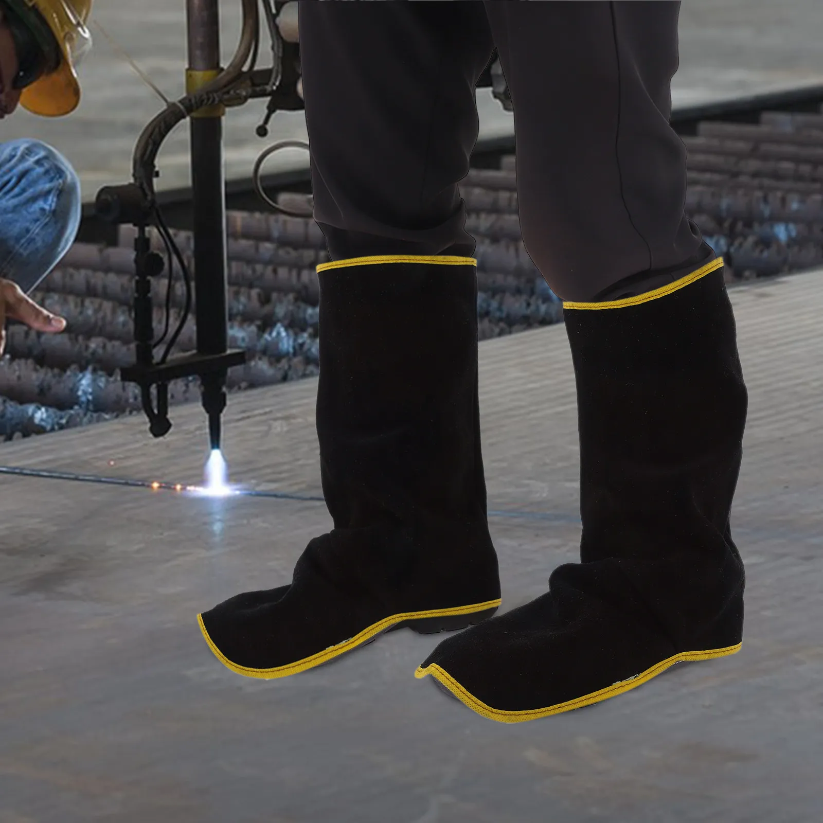 1 Pair Cowhide Welding Boot Covers Heat Insulation Foot Protection for Welders Large Coverage Breathable Protective Boot Covers
1 Pair Cowhide Welding Boot Covers Heat Insulation Foot Protection for Welders Large Coverage Breathable Protective Boot Covers