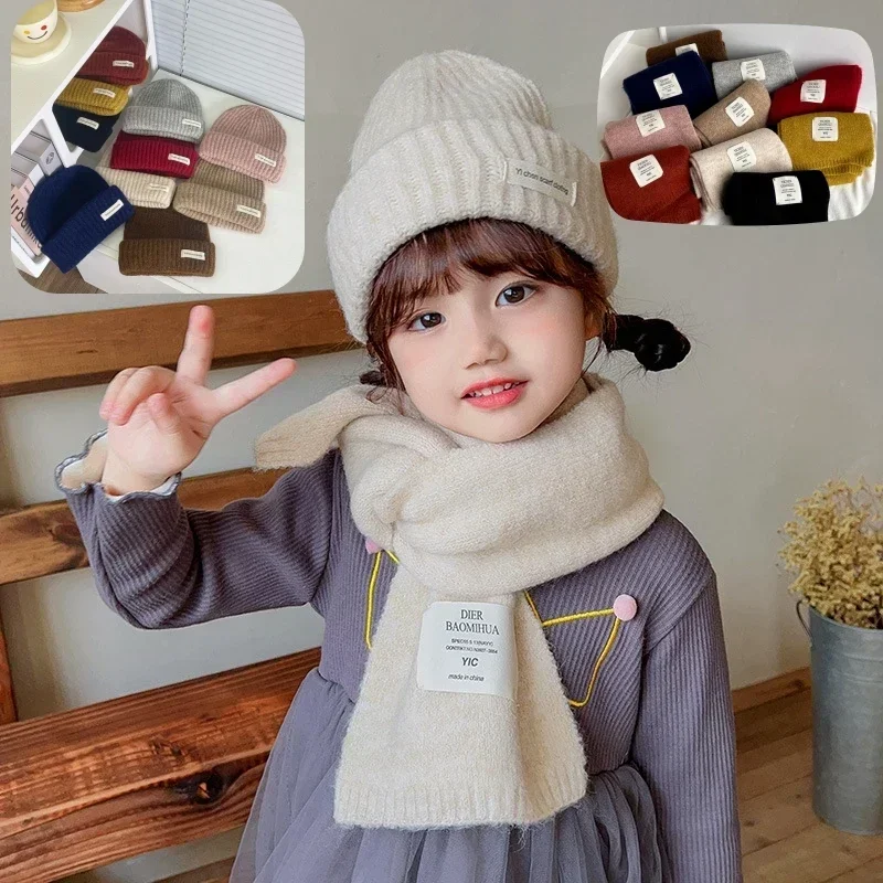 Warm Wool Cashmere Hat Scarfs for Kids Boy Girl Korean Fashion Candy Color Series Crochet Bonnet Scarf Set Photography Props
Warm Wool Cashmere Hat Scarfs for Kids Boy Girl Korean Fashion Candy Color Series Crochet Bonnet Scarf Set Photography Props