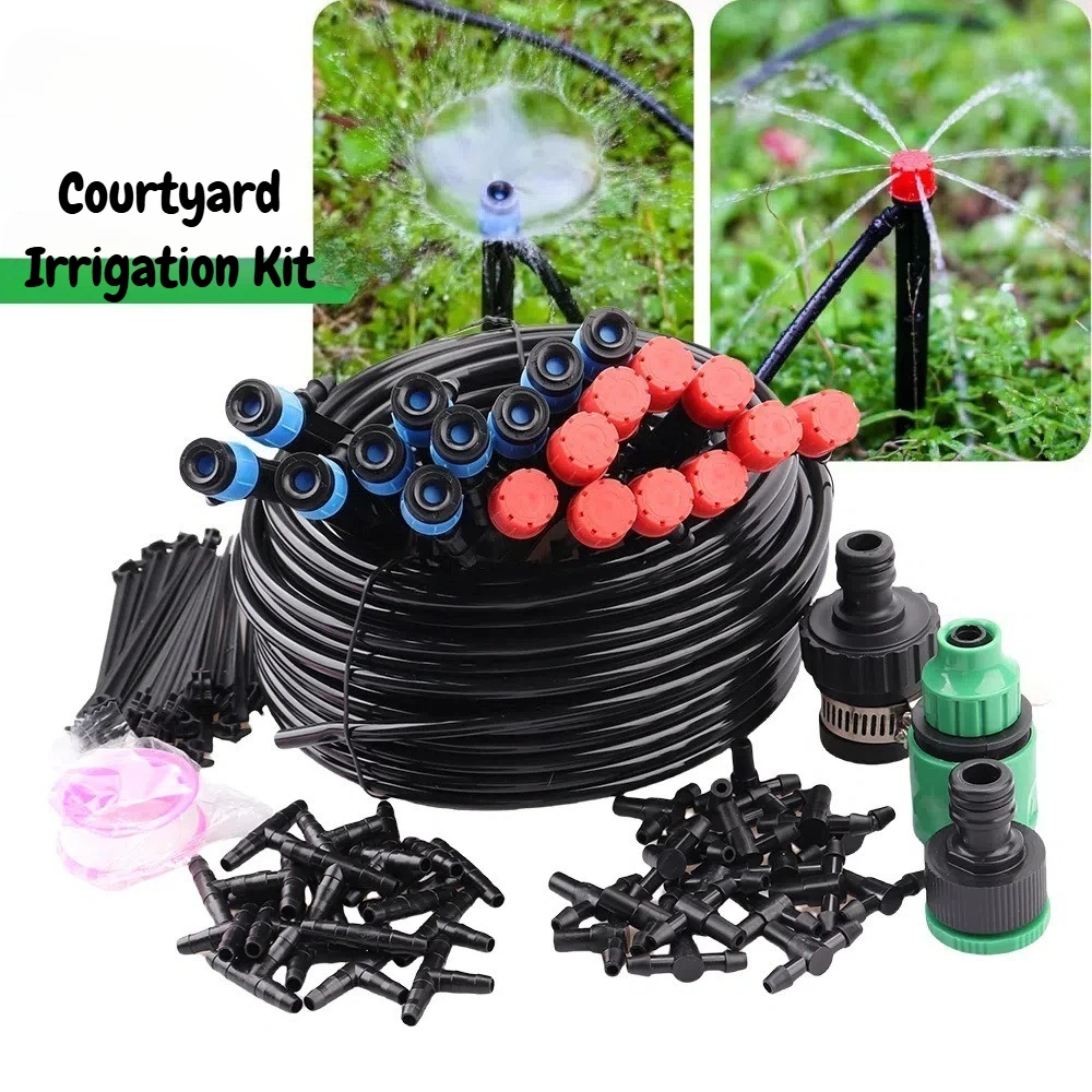 Greenhouse DIY Drip Irrigation System Automatic Watering Garden Hose Micro Drip Watering Kits with Adjustable Drippers
Greenhouse DIY Drip Irrigation System Automatic Watering Garden Hose Micro Drip Watering Kits with Adjustable Drippers