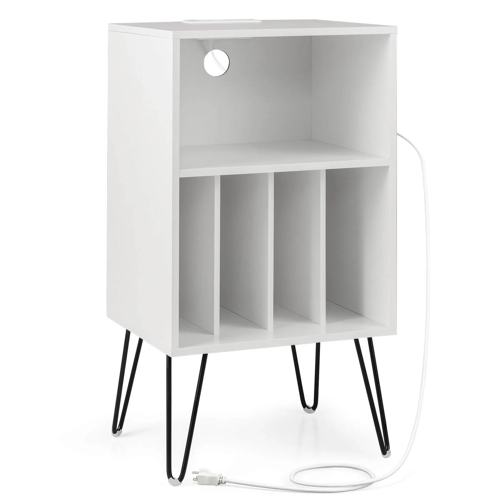 21" L x 18" W x 34"H File Cabinet Display Shelf w/ Space Divider White
21" L x 18" W x 34"H File Cabinet Display Shelf w/ Space Divider White