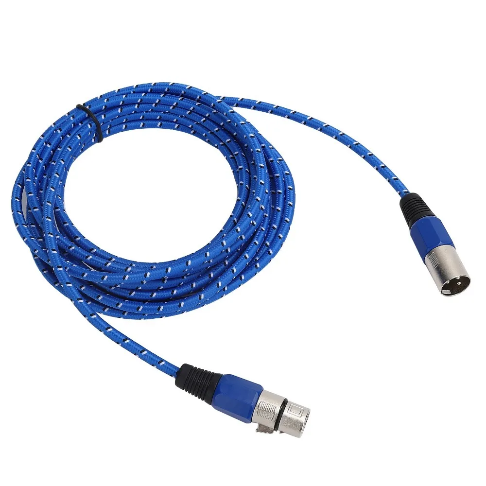 Durable Blue Woven Microphone Cable Plug and Play 5m / 16.4ft 3 Pin XLR Male to Female Audio Cable XLR Cable Audio Equipment
Durable Blue Woven Microphone Cable Plug and Play 5m / 16.4ft 3 Pin XLR Male to Female Audio Cable XLR Cable Audio Equipment