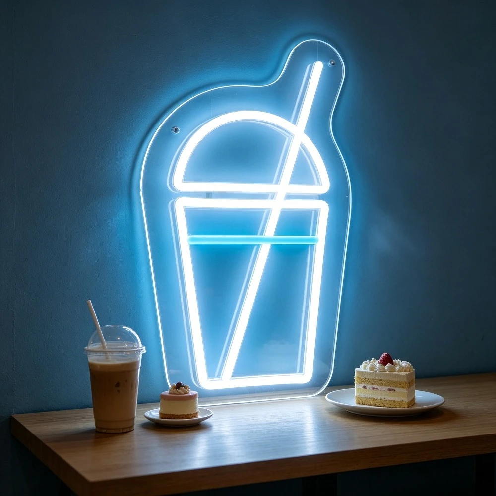 Ice Coffee Neon Sign LED Night Light with Straw Cafe Bakery Bar Dessert Shop Window Decor USB Reusable Tabletop Display
Ice Coffee Neon Sign LED Night Light with Straw Cafe Bakery Bar Dessert Shop Window Decor USB Reusable Tabletop Display