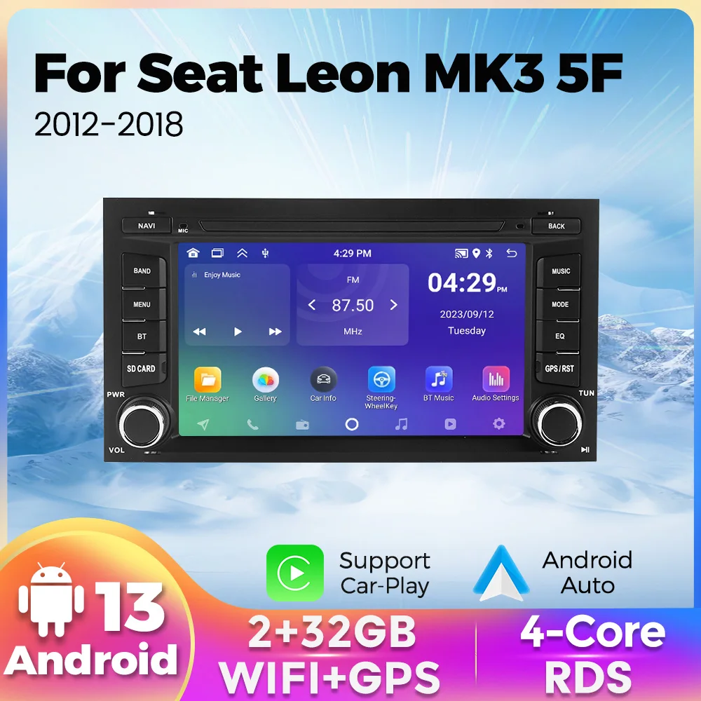 7 Inch 4 Core Car Radio for Seat Leon MK3 5F 2012-2018 Multimedia Video Player Wirelessly BT Stereo IPS Screen 4G GPS Navigation
7 Inch 4 Core Car Radio for Seat Leon MK3 5F 2012-2018 Multimedia Video Player Wirelessly BT Stereo IPS Screen 4G GPS Navigation