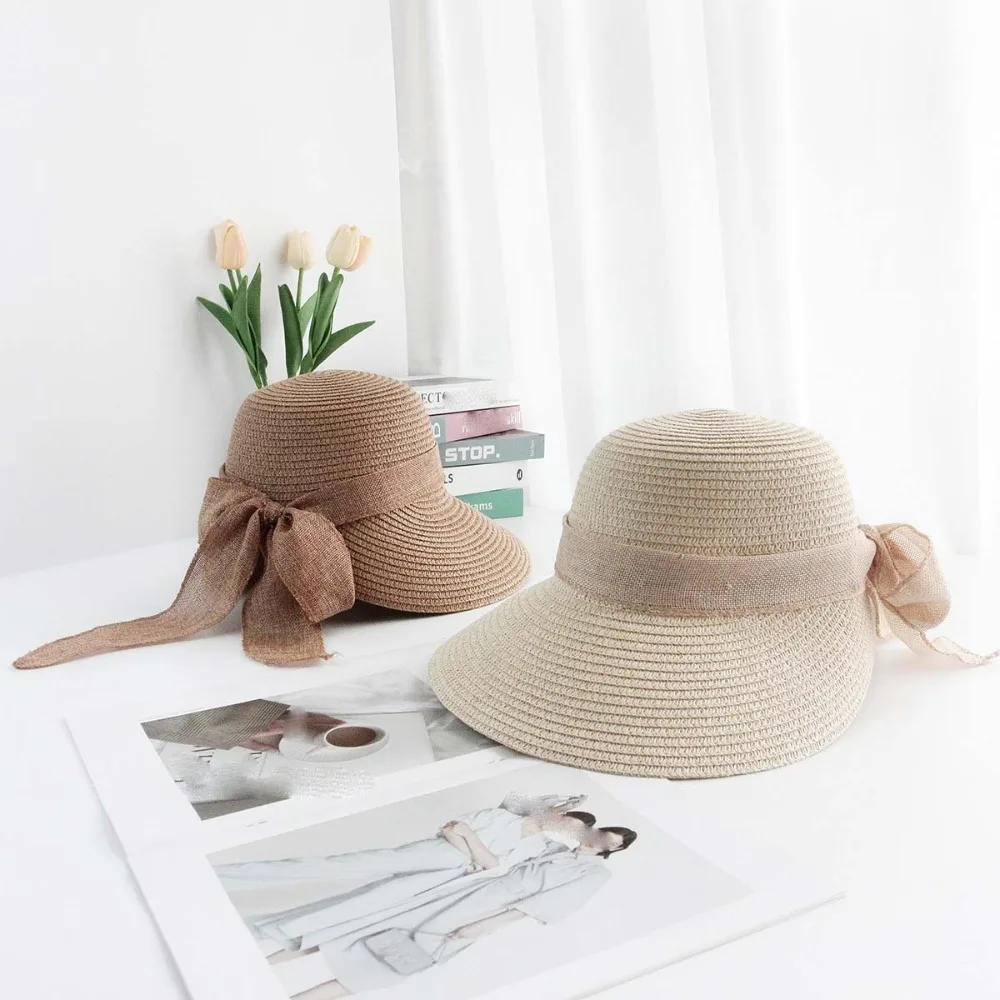 Portable Straw Weaving Beach Hat Breathable Hollow Out Big Brimmed Woven Cap Thin French Style Bow Fisherman Cap Summer
Portable Straw Weaving Beach Hat Breathable Hollow Out Big Brimmed Woven Cap Thin French Style Bow Fisherman Cap Summer