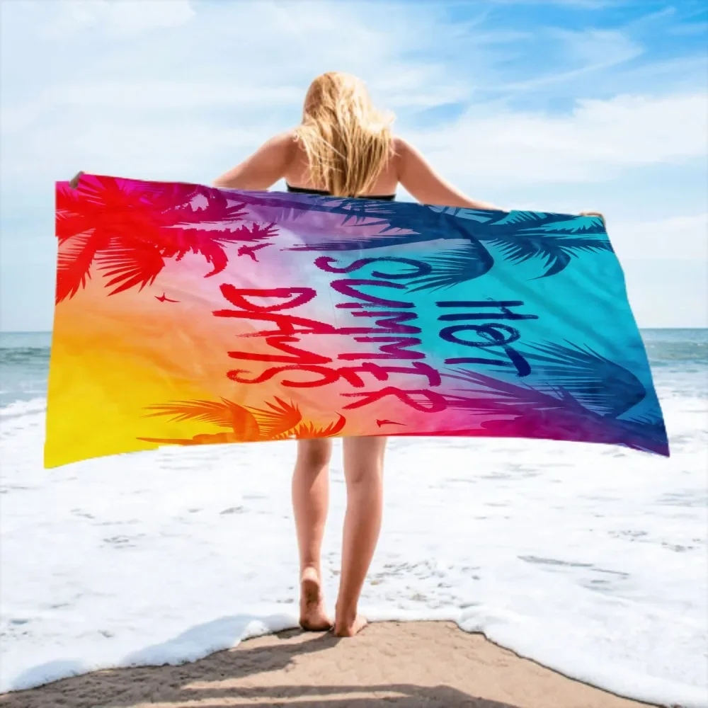 Tropical Plant Print Large Beach Towel, Quick Drying Highly Absorbent Towel for Summer Outdoor Use
Tropical Plant Print Large Beach Towel, Quick Drying Highly Absorbent Towel for Summer Outdoor Use