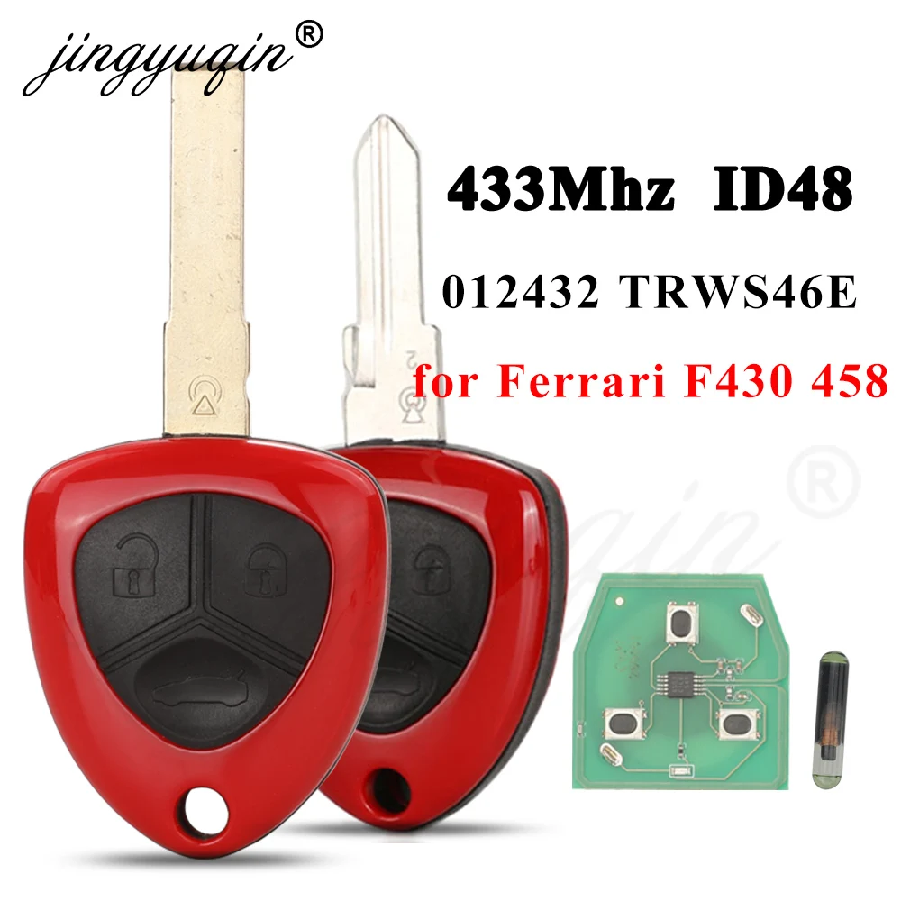 jingyuqin 433.92MHz ASK ID48 Chip 3 Buttons Car Remote Key For Ferrari F430 F458 F612 F599 Auto Keys Fob Control 012432 TRWS46E
jingyuqin 433.92MHz ASK ID48 Chip 3 Buttons Car Remote Key For Ferrari F430 F458 F612 F599 Auto Keys Fob Control 012432 TRWS46E