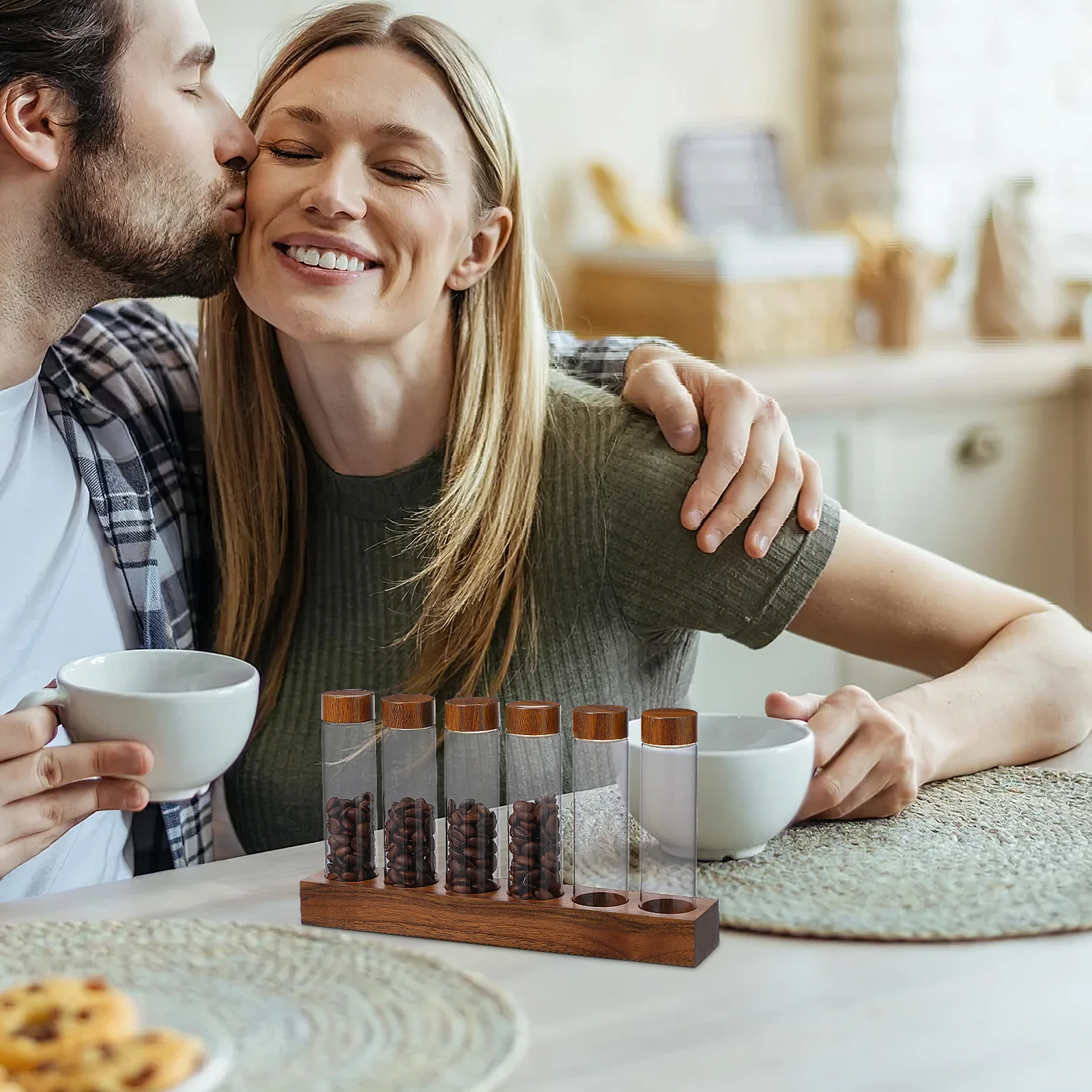 Coffee Beans Storage Jar Tubes Stand Airtight Containers Glass Vials Lids Wooden Display Preservation Kitchen Bar Accessories
Coffee Beans Storage Jar Tubes Stand Airtight Containers Glass Vials Lids Wooden Display Preservation Kitchen Bar Accessories