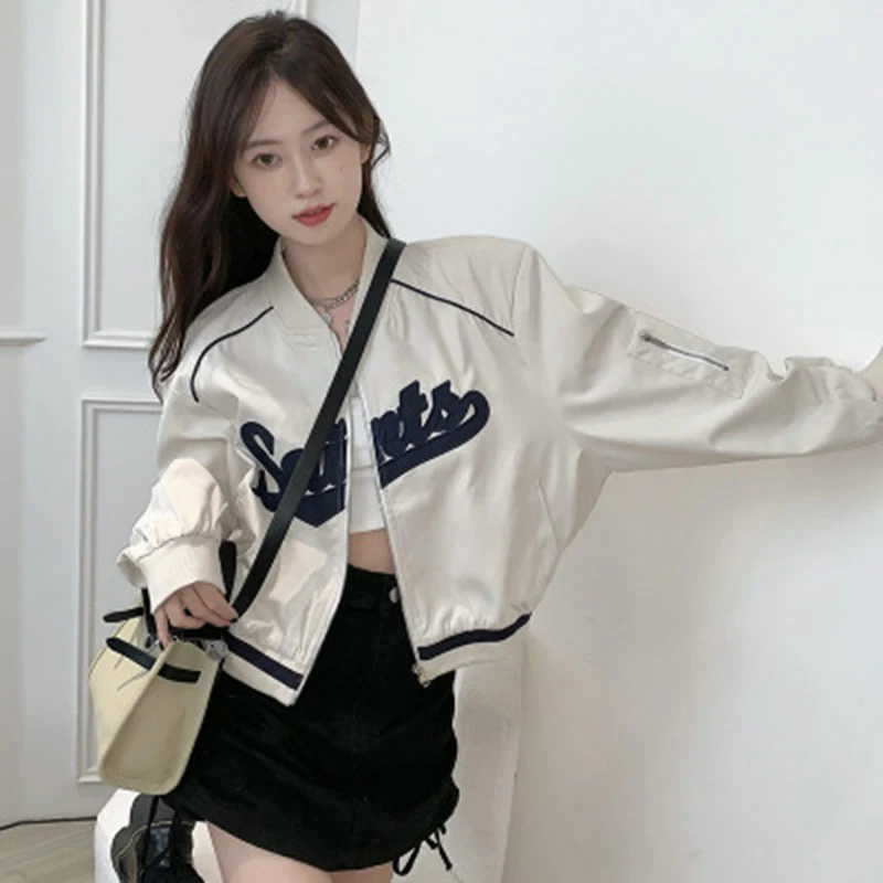 American Retro Women Baseball Uniform Jacket Casual All Match Loose Letter Outwear Lady Spring Autumn Embroidery Short Outerwear
American Retro Women Baseball Uniform Jacket Casual All Match Loose Letter Outwear Lady Spring Autumn Embroidery Short Outerwear
