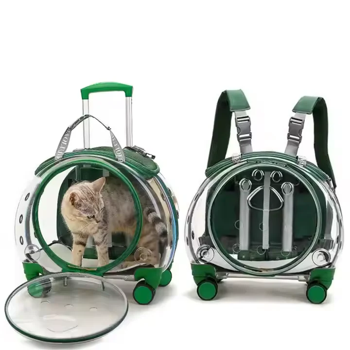 Transparent Plastic Pet Dog Cat Backpack Wheels Trolley Travel Box Airline Approved Fashion Cat Transport Carrier
Transparent Plastic Pet Dog Cat Backpack Wheels Trolley Travel Box Airline Approved Fashion Cat Transport Carrier