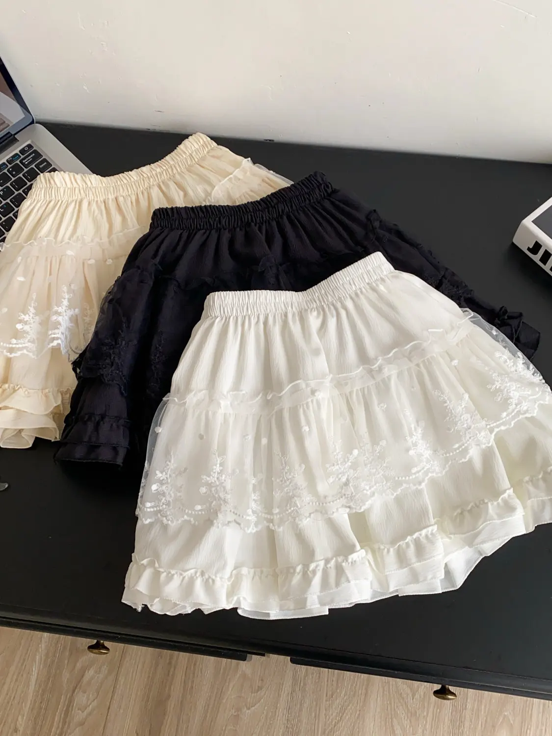 Sweet Lace Splicing A-line Skirt Women's Spring Summer High Waist Ruffle Cake White Black Skirts Clothes
Sweet Lace Splicing A-line Skirt Women's Spring Summer High Waist Ruffle Cake White Black Skirts Clothes
