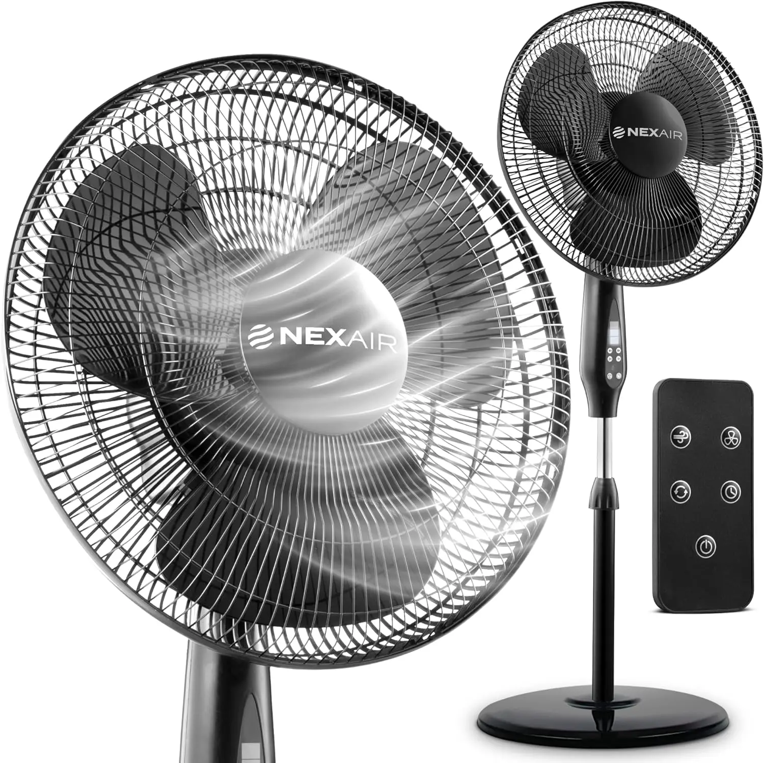 16 Inch Pedestal Fan with Remote, 3 Speeds, Adjustable Height, Quiet Oscillating Stand Fan for Office & Living Room
16 Inch Pedestal Fan with Remote, 3 Speeds, Adjustable Height, Quiet Oscillating Stand Fan for Office & Living Room