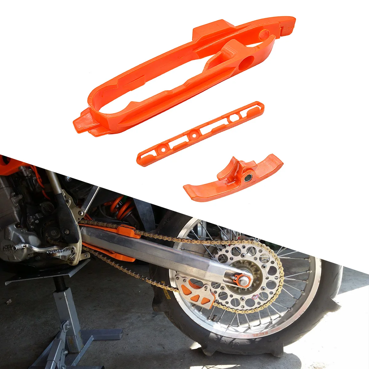 For KTM SX SXF XC XCF FC FX FS TC TX 125 150 250 350 Motorcycle Swingarm Chain Slider Kit+Chain Guard Guide + Brake Hose Clamp
For KTM SX SXF XC XCF FC FX FS TC TX 125 150 250 350 Motorcycle Swingarm Chain Slider Kit+Chain Guard Guide + Brake Hose Clamp