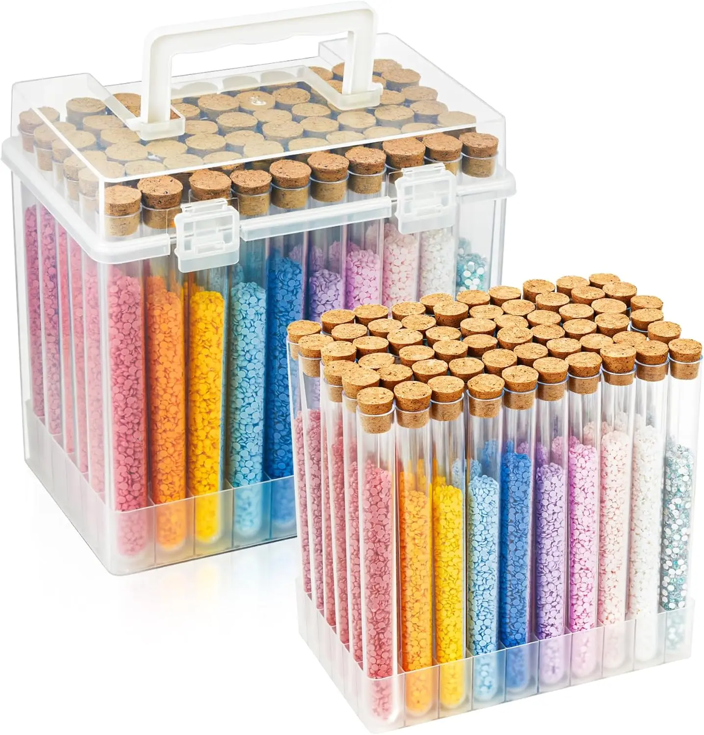 60-Pack Diamond Painting Storage Tubes with Cork Stoppers, Portable Organizer Case, Label Stickers & Funnel for Beads, Rhinestones, Crafts
60-Pack Diamond Painting Storage Tubes with Cork Stoppers, Portable Organizer Case, Label Stickers & Funnel for Beads, Rhinestones, Crafts