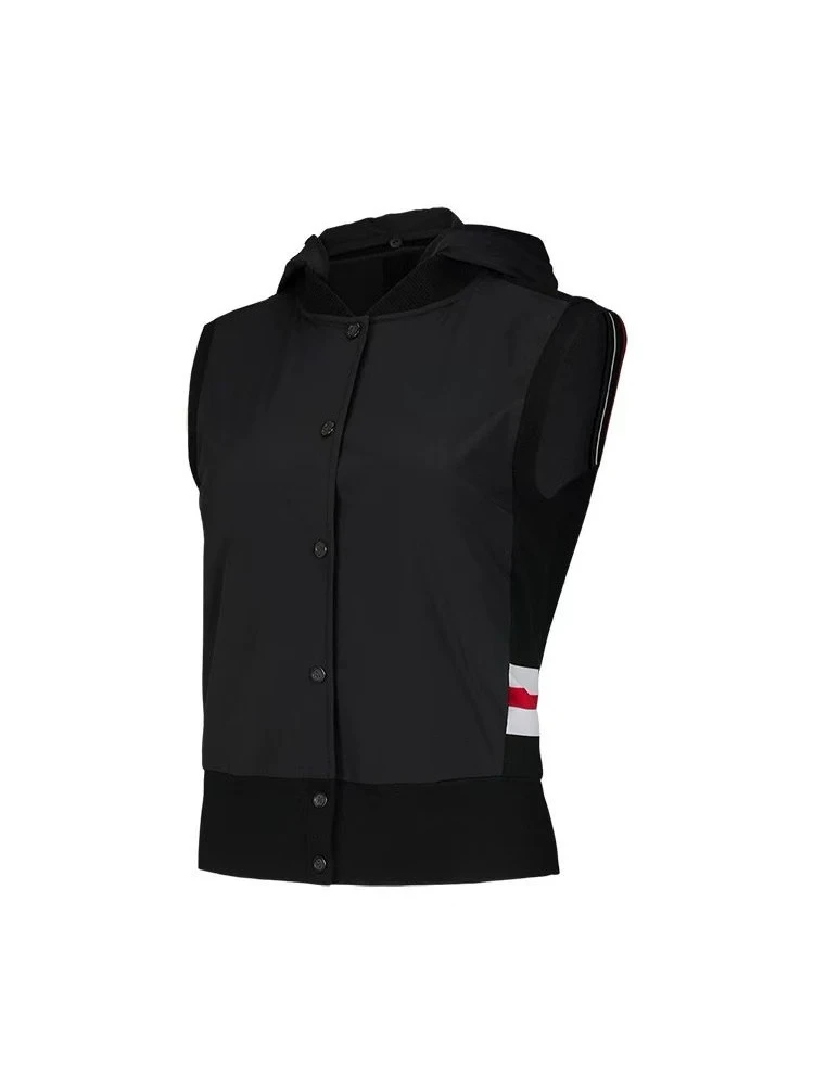 Women 2026 Spring Golf Hooded Knit Vest Spliced Design Sleeveless Waistcoat All-match Casual Outdoor Sports Layer Top
Women 2026 Spring Golf Hooded Knit Vest Spliced Design Sleeveless Waistcoat All-match Casual Outdoor Sports Layer Top