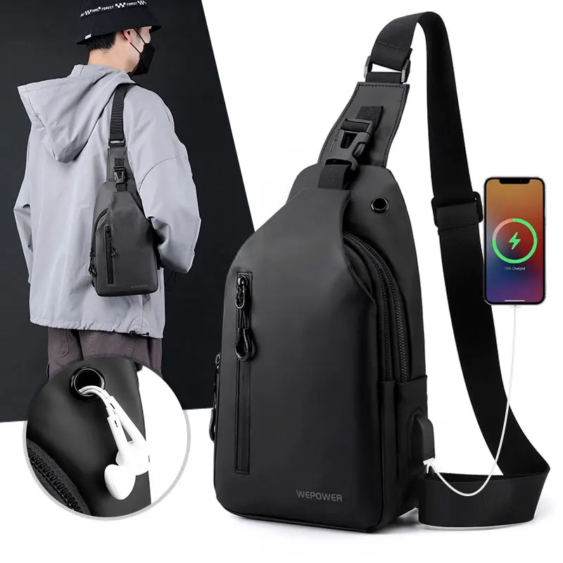 Модная мужская нагрудная сумка, многофункциональная водонепроницаемая мужская сумка через плечо с USB-портом, сумки на плечо, мужская дорожная нагрудная сумка
Модная мужская нагрудная сумка, многофункциональная водонепроницаемая мужская сумка через плечо с USB-портом, сумки на плечо, мужская дорожная нагрудная сумка