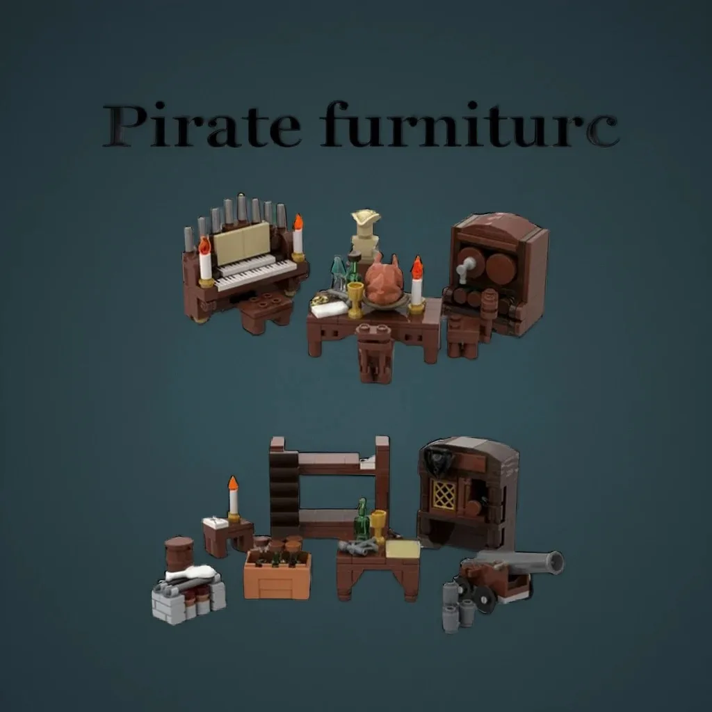 356PCS MOC Pirate Furniture Detailed DIY Model Building Blocks Birthday Toys Gift
356PCS MOC Pirate Furniture Detailed DIY Model Building Blocks Birthday Toys Gift