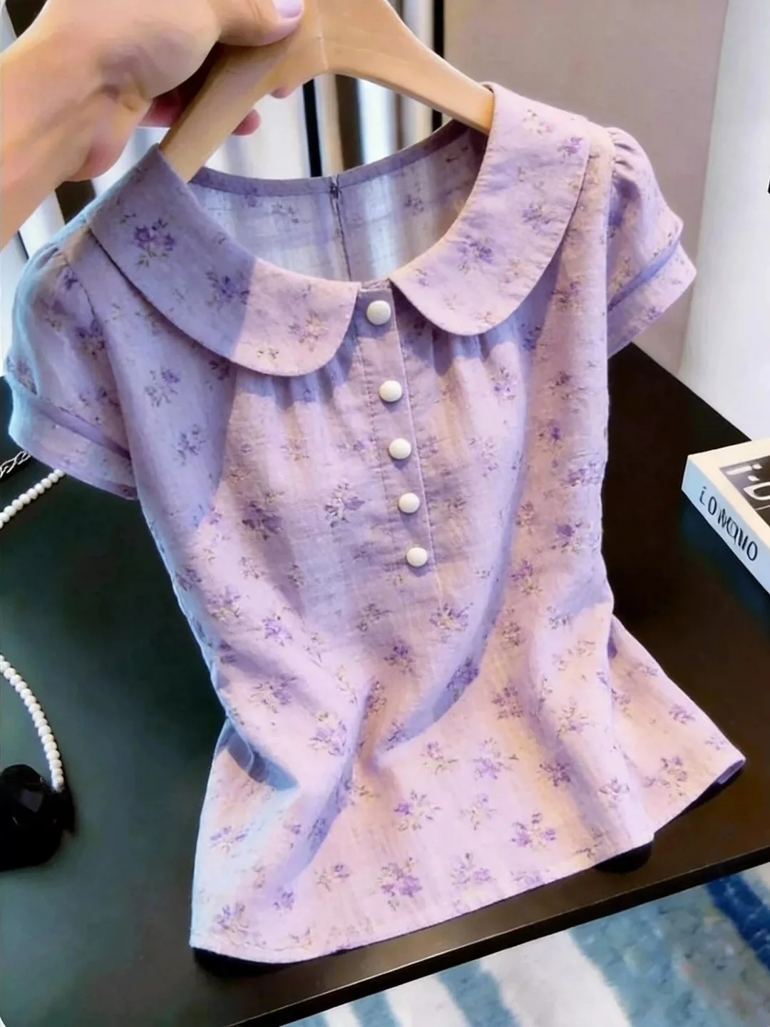 Korean Style Floral Print Short Sleeve Shirt Stand Collar Versatile Women's Top Elegant Ageless Fashion Summer 2026
Korean Style Floral Print Short Sleeve Shirt Stand Collar Versatile Women's Top Elegant Ageless Fashion Summer 2026