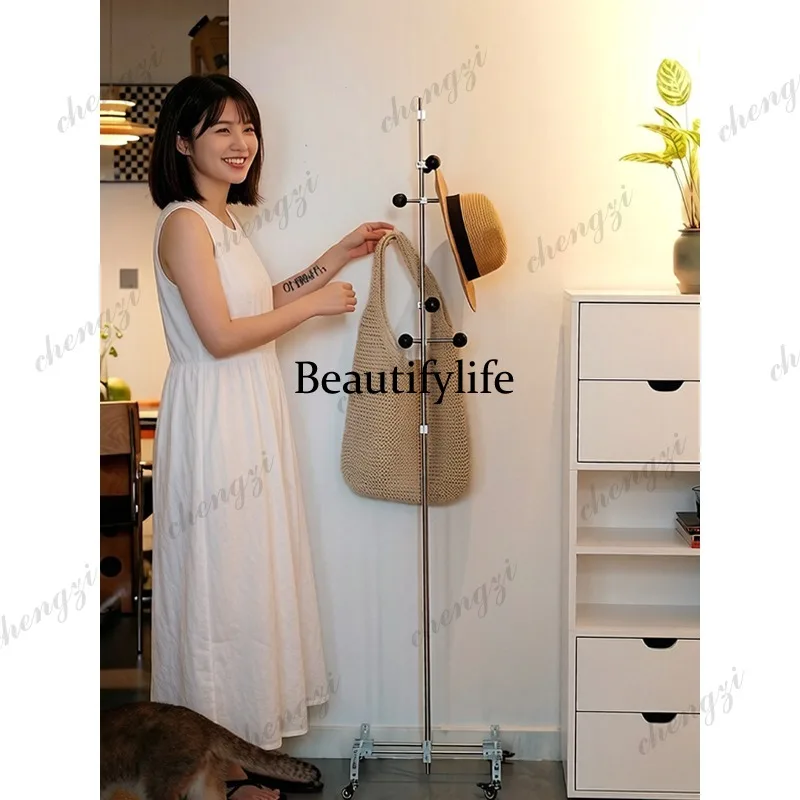 Optical axis coat rack entrance living room stainless steel metal vertical bag rack small apartment
Optical axis coat rack entrance living room stainless steel metal vertical bag rack small apartment