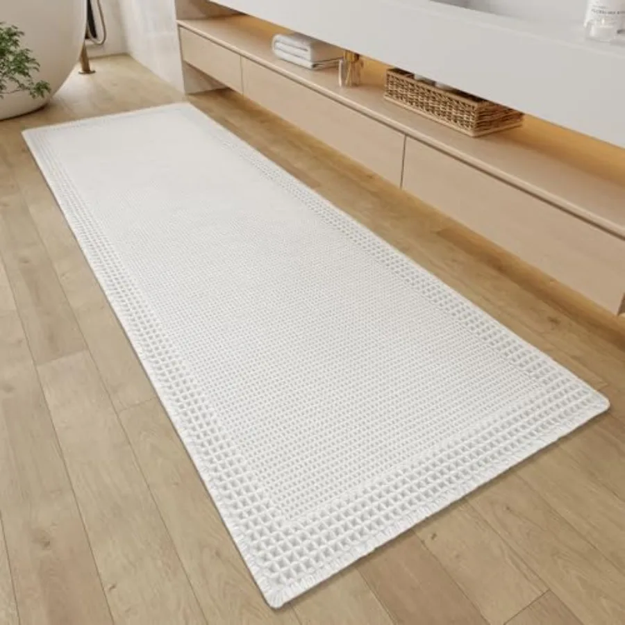 Waffle Bathroom Runner Rugs Super Absorbent Bath Mat Non Slip Washable Quick Dry Ultra Soft Quick Dry Boho Bath Rugs with Tasse
Waffle Bathroom Runner Rugs Super Absorbent Bath Mat Non Slip Washable Quick Dry Ultra Soft Quick Dry Boho Bath Rugs with Tasse