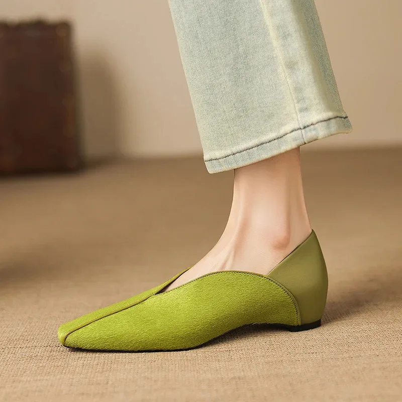 Women’s Genuine Leather Horsehair Square Toe Loafers Comfortable Elegant Luxury Designer Black Woman Wedge Heels Casual Shoes
Women’s Genuine Leather Horsehair Square Toe Loafers Comfortable Elegant Luxury Designer Black Woman Wedge Heels Casual Shoes