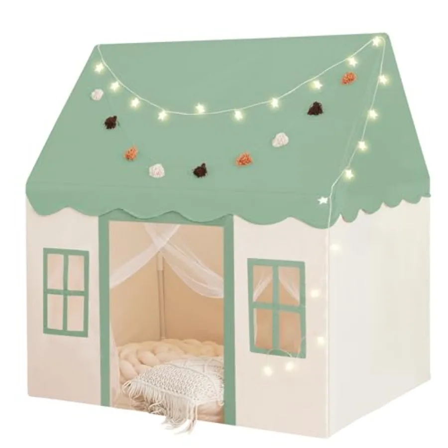 Large Green Play Tent with Mat Star Light and Windows for Easy to Wash Indoor Outdoor Playhouse Toy for Girls Boys 47x40x52
Large Green Play Tent with Mat Star Light and Windows for Easy to Wash Indoor Outdoor Playhouse Toy for Girls Boys 47x40x52