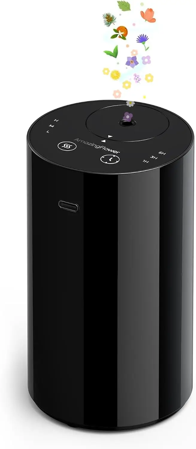Portable Waterless Essential Oil Diffuser, 20mL, Battery Operated, 3 Mist Levels & Timers, Leak-Free, for Home Car Office
Portable Waterless Essential Oil Diffuser, 20mL, Battery Operated, 3 Mist Levels & Timers, Leak-Free, for Home Car Office
