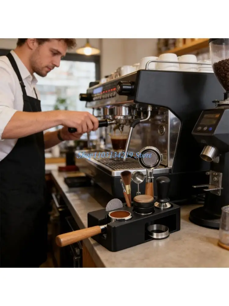 N5KC Travel Friendly Coffee Grounds Compression Stand Formed Using Impact Resistant Substance For Consistent Professional