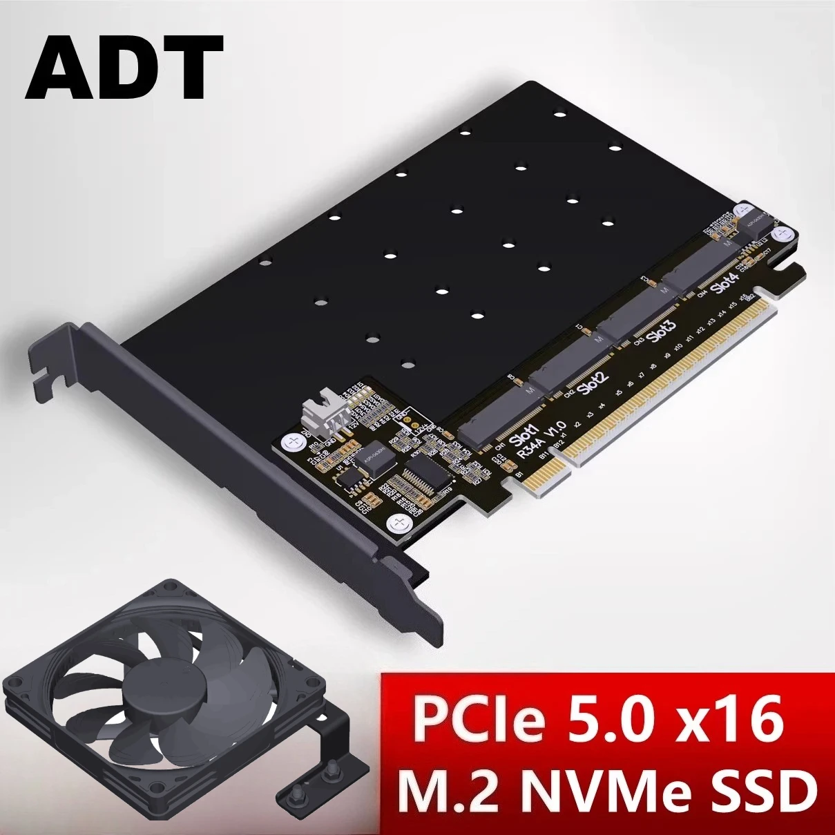 R34A PCI-E 5.0 X16 на 4 порта M.2 NVMe Карта расширения Комплект вентиляторов M.2 NVMe Твердотельный накопитель SSD 128 Гбит/с Gen 5 4-дисков Разделенный адаптер
R34A PCI-E 5.0 X16 на 4 порта M.2 NVMe Карта расширения Комплект вентиляторов M.2 NVMe Твердотельный накопитель SSD 128 Гбит/с Gen 5 4-дисков Разделенный адаптер