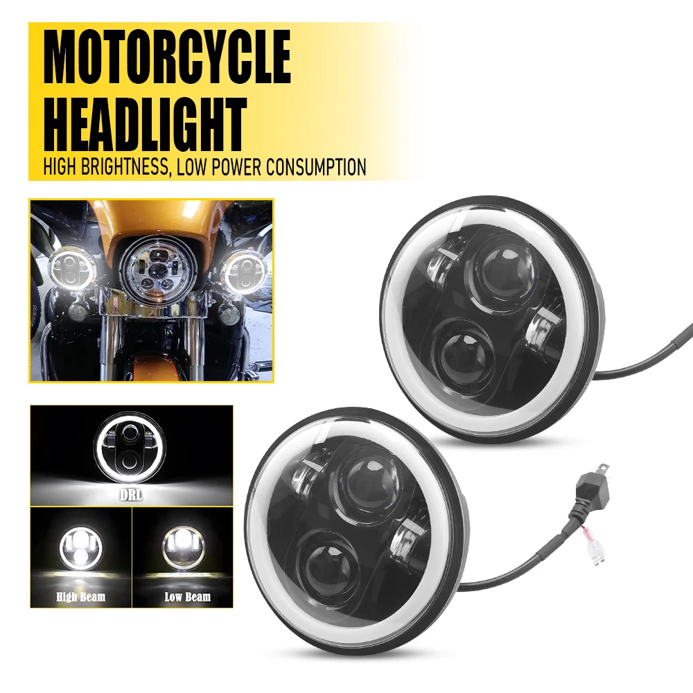 Universal 5.75 inch LED Motorcycle Headlight for Jeep Wrangler Honda SUZUKI Yamaha Harley Davidson Round Headlamp Angel Eye 2Pcs
Universal 5.75 inch LED Motorcycle Headlight for Jeep Wrangler Honda SUZUKI Yamaha Harley Davidson Round Headlamp Angel Eye 2Pcs
