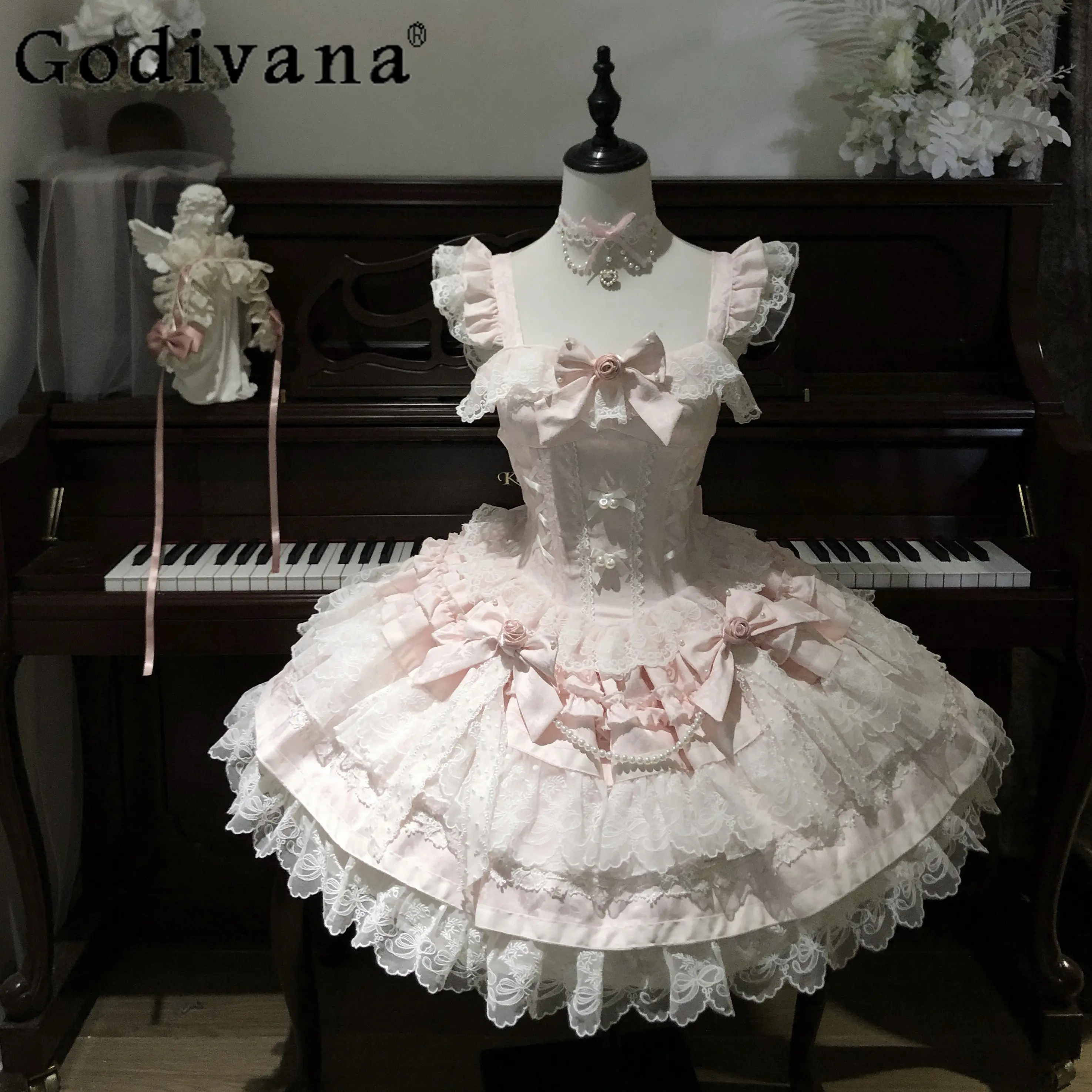 Original Sweet Pink Lolita Dress Jsk Summer New 2026 Girls Women's Slimming Bow Lace Splicing Elegant Dress Princess Dress
Original Sweet Pink Lolita Dress Jsk Summer New 2026 Girls Women's Slimming Bow Lace Splicing Elegant Dress Princess Dress