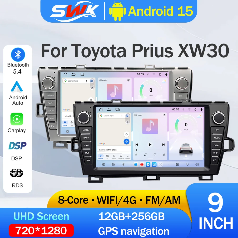 Для Toyota Prius XW30 9-дюймовый автомобильный мультимедийный экран на Android 15 с Wi-Fi, 4G, беспроводным CarPlay и GPS-навигацией
Для Toyota Prius XW30 9-дюймовый автомобильный мультимедийный экран на Android 15 с Wi-Fi, 4G, беспроводным CarPlay и GPS-навигацией