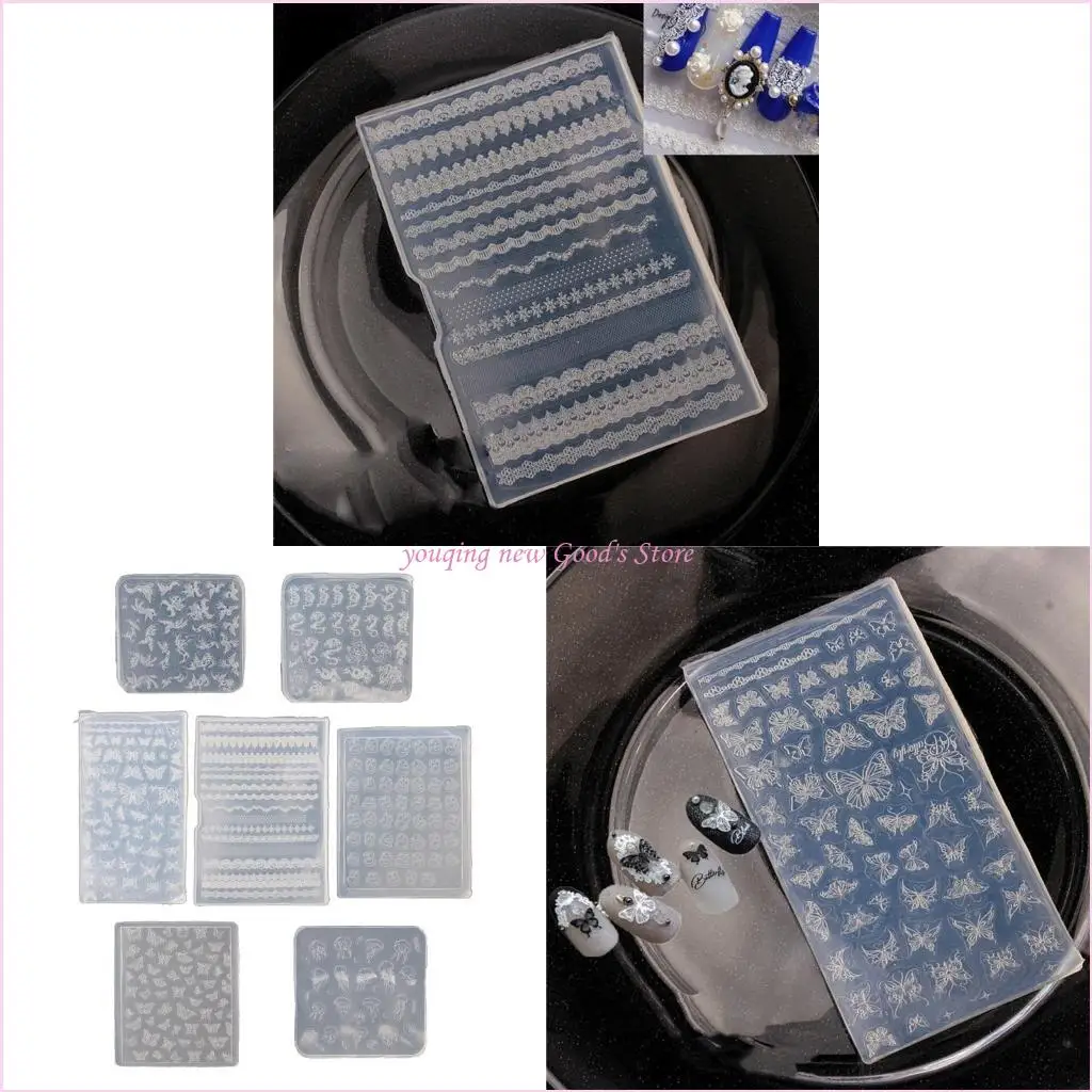 57QA Flexible Sturdy Silicone Art Mold for Elegant Rose and Butterfly Embossed Patterns Accessory for Nail Craft
57QA Flexible Sturdy Silicone Art Mold for Elegant Rose and Butterfly Embossed Patterns Accessory for Nail Craft