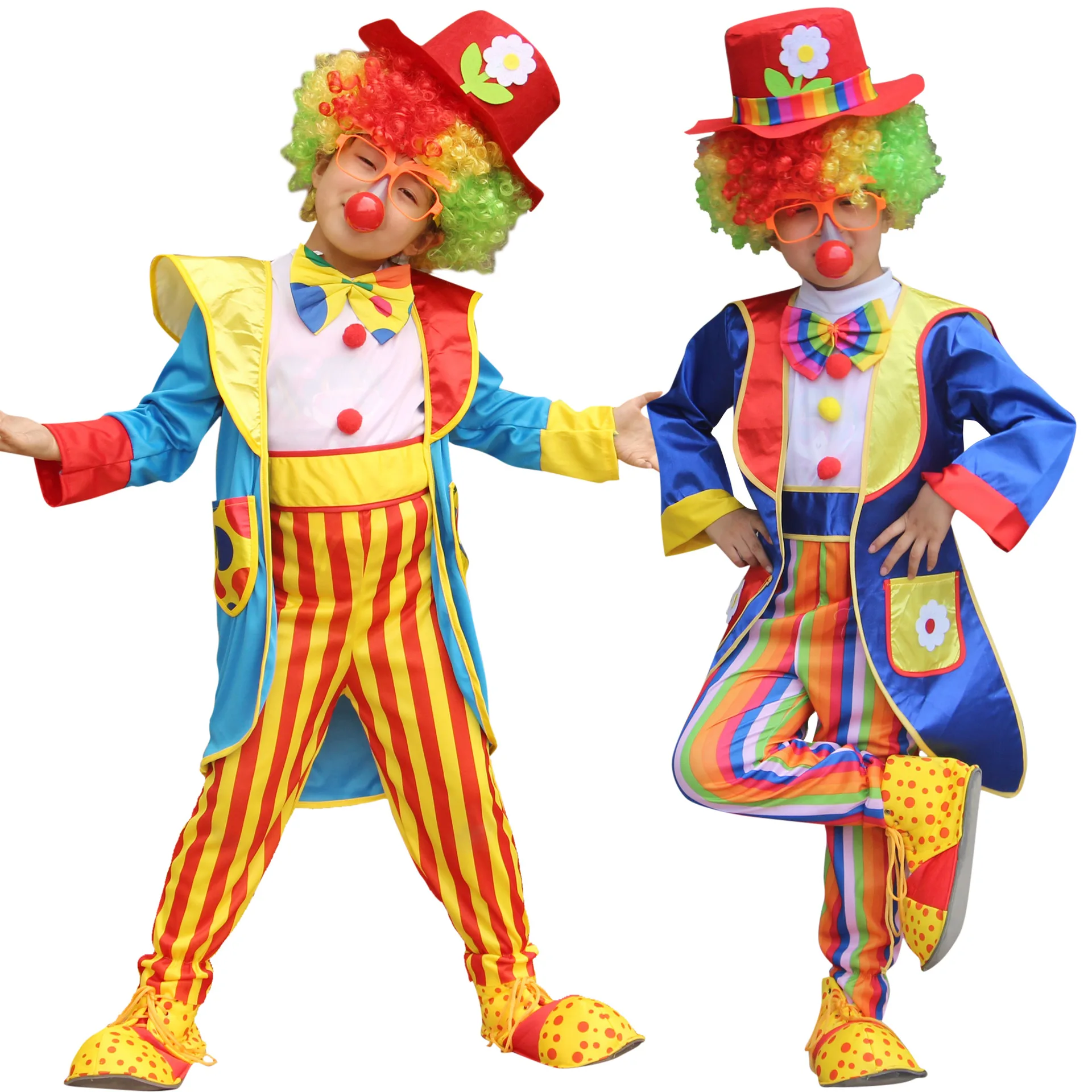 Boy Girl Circus Clown Cosplay Costumes Stage Performance Outfits Jumpsuit Coat Bow Tie Hat Carnival Theme Party Joker Dress Up
Boy Girl Circus Clown Cosplay Costumes Stage Performance Outfits Jumpsuit Coat Bow Tie Hat Carnival Theme Party Joker Dress Up
