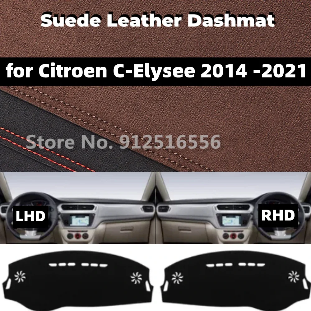 for Citroen C-Elysee 2014 -2021 2015 2016 2020 Suede Dashmat Dash Mat Dashboard Cover Non-Slip Sunshield Accessories Protector
for Citroen C-Elysee 2014 -2021 2015 2016 2020 Suede Dashmat Dash Mat Dashboard Cover Non-Slip Sunshield Accessories Protector
