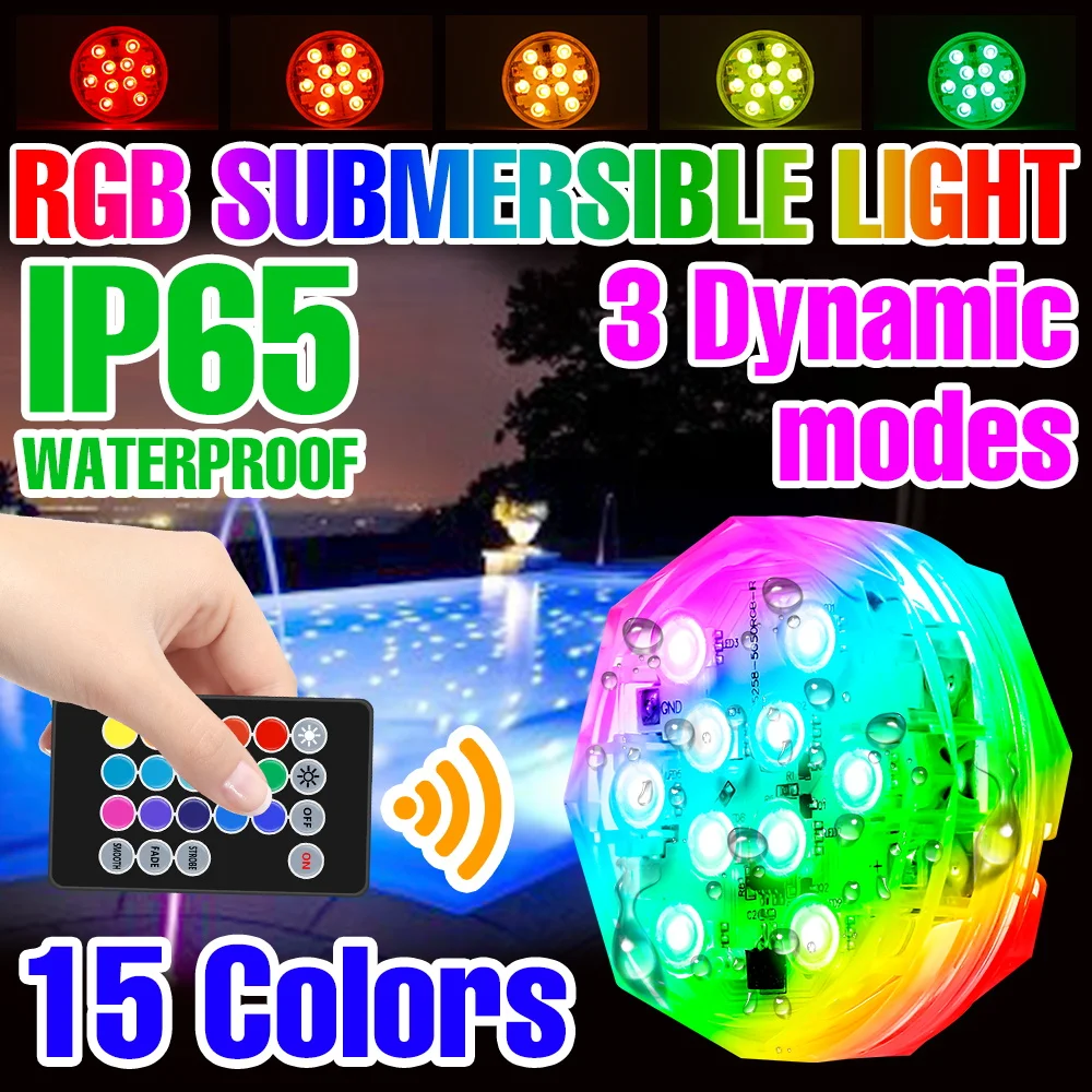 LED Submersible Light RGB Colorful Mood Underwater Light Fish Tank 15Color Changing Waterproof For Dimmable Battery Powered Pool
LED Submersible Light RGB Colorful Mood Underwater Light Fish Tank 15Color Changing Waterproof For Dimmable Battery Powered Pool