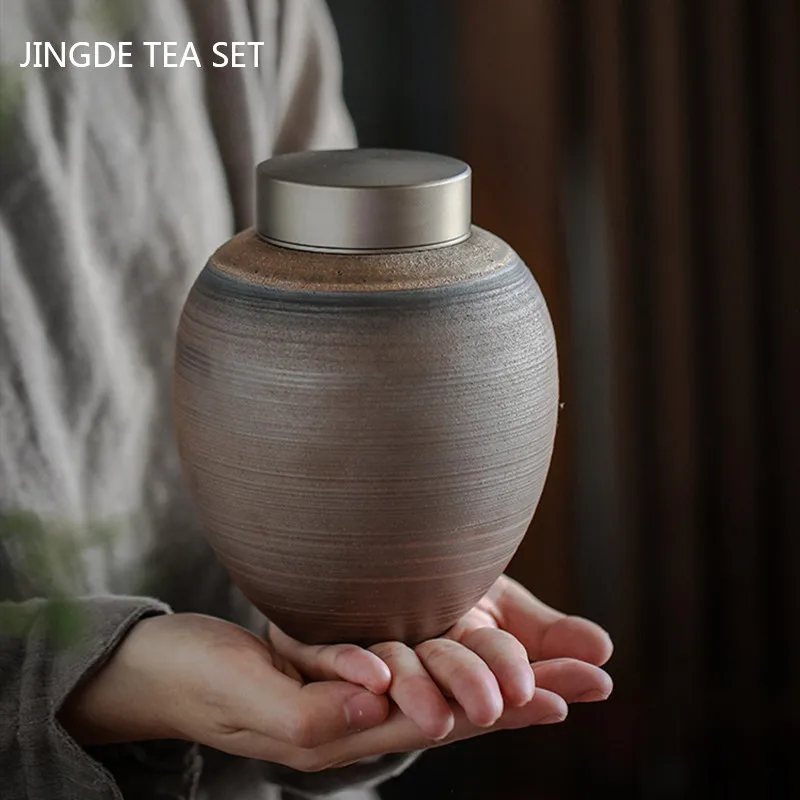 Retro Ceramic Tea Caddy Home Airtight Jar Kitchen Spice Container Travel Portable Coffee Candy Jars Handmade Teaware Supplies
Retro Ceramic Tea Caddy Home Airtight Jar Kitchen Spice Container Travel Portable Coffee Candy Jars Handmade Teaware Supplies