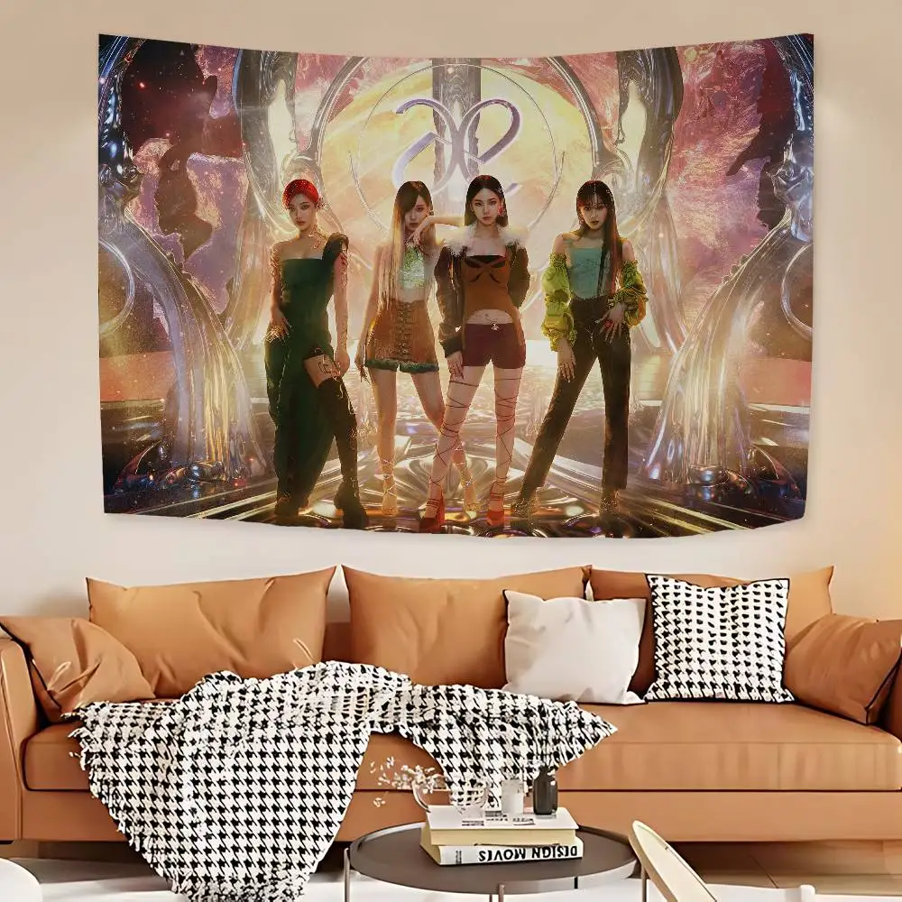 Korean Kpop Group A-Aespas Anime Tapestry Hippie Flower Wall Carpets Dorm Decor Cheap Hippie Wall Hanging
Korean Kpop Group A-Aespas Anime Tapestry Hippie Flower Wall Carpets Dorm Decor Cheap Hippie Wall Hanging