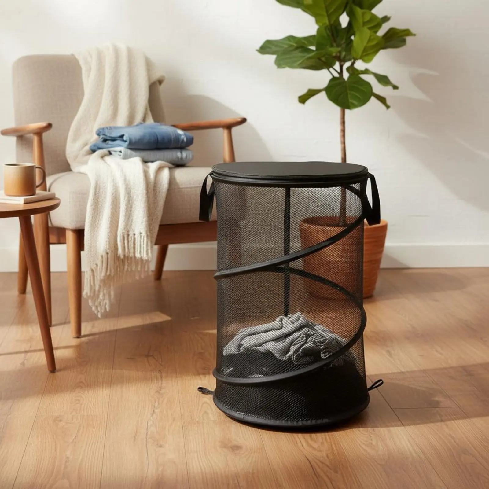 Foldable Laundry Hamper with Lid Lightweight Expandable Mesh Laundry Container Foldable Clothes Hamper Large Capacity
Foldable Laundry Hamper with Lid Lightweight Expandable Mesh Laundry Container Foldable Clothes Hamper Large Capacity
