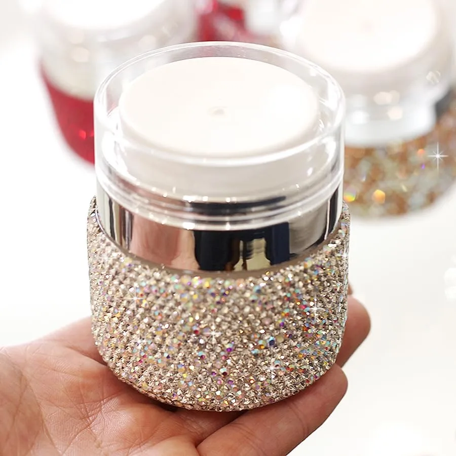 Luxury Bling 30ml Refillable Cream Empty Dispensing Bottle Portable Lotion Containers Makeup Pot Bottle Pump Jar Eye Cream Disp
Luxury Bling 30ml Refillable Cream Empty Dispensing Bottle Portable Lotion Containers Makeup Pot Bottle Pump Jar Eye Cream Disp