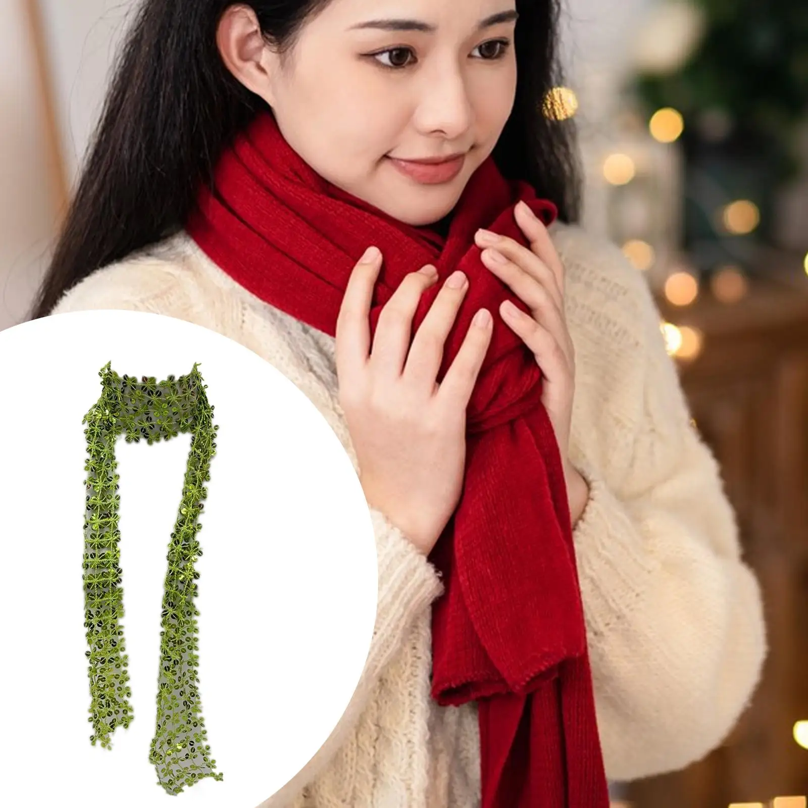Women's Sequins Scarf Glitter Scarf for Daily Wear, Evening Party
Women's Sequins Scarf Glitter Scarf for Daily Wear, Evening Party