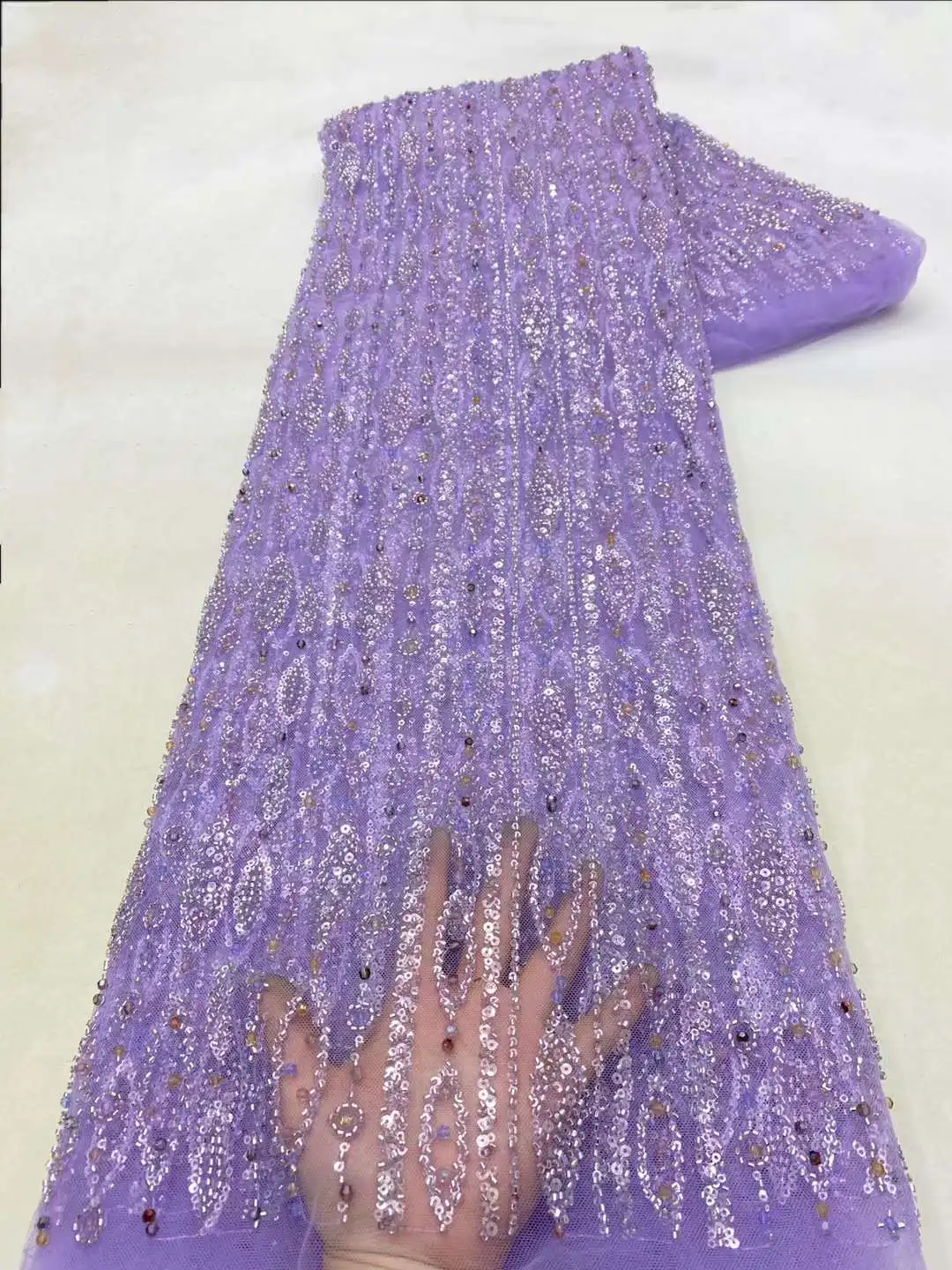 Latest African Sequins Lace Fabric 2024 High Quality Lace Embroidery Beaded Mesh Fabric 5 Yards For Women Wedding Party Dress
Latest African Sequins Lace Fabric 2024 High Quality Lace Embroidery Beaded Mesh Fabric 5 Yards For Women Wedding Party Dress