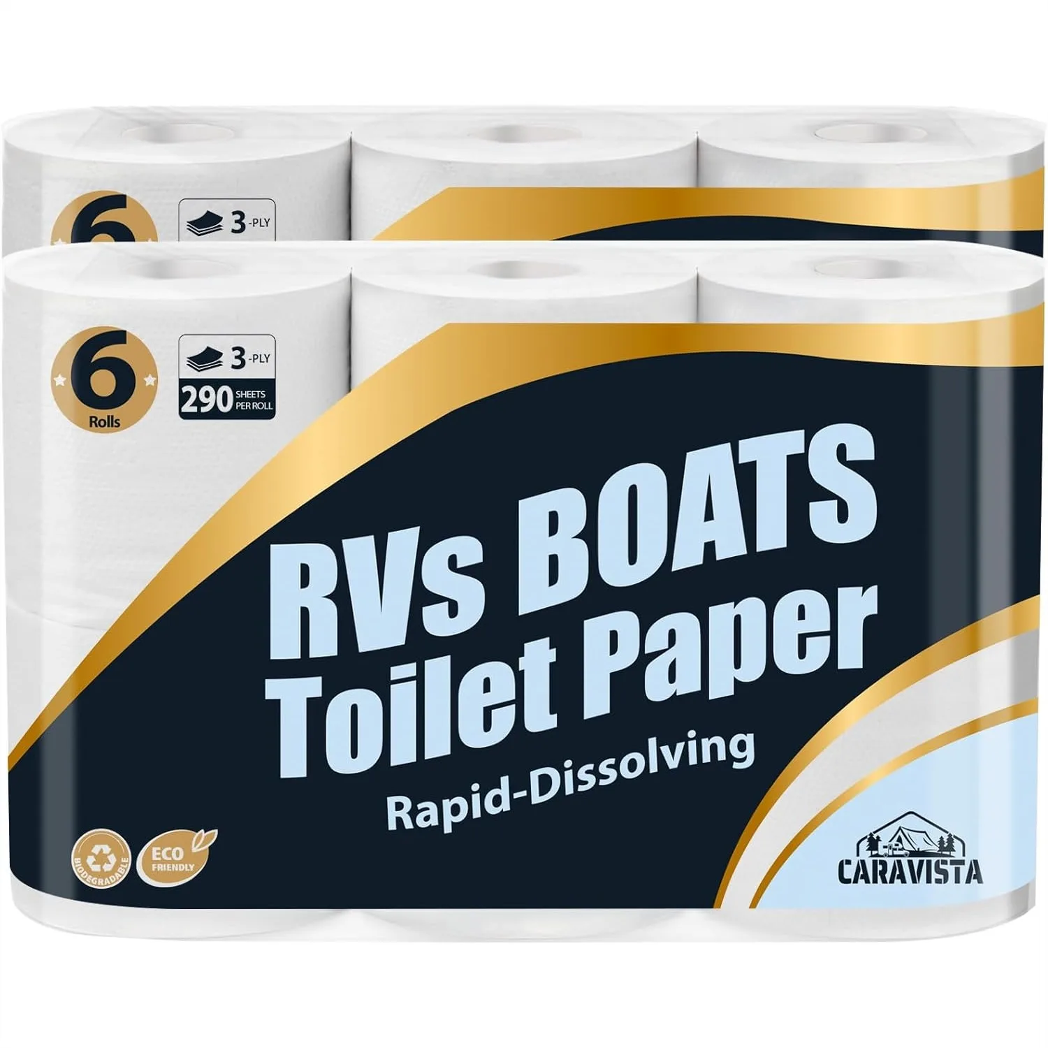RV Camping Toilet Paper - 12 Rolls Rapid-Dissolve Septic Safe Biodegradable Tissue for Marine, Travel, and Camper Systems
RV Camping Toilet Paper - 12 Rolls Rapid-Dissolve Septic Safe Biodegradable Tissue for Marine, Travel, and Camper Systems
