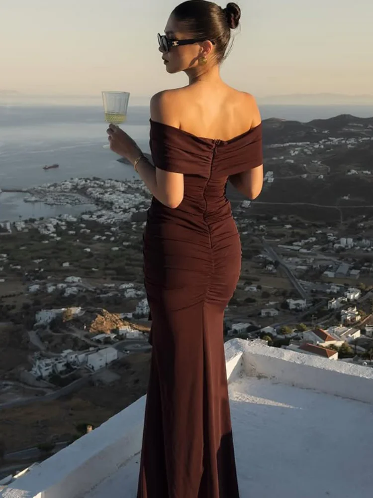 Sexy Hollow-out Strapless Backless Maxi Dress Elegant Off-shoulder High Waist Hip-hugging Bodycon Slim Dresses 2026 Party Wears
Sexy Hollow-out Strapless Backless Maxi Dress Elegant Off-shoulder High Waist Hip-hugging Bodycon Slim Dresses 2026 Party Wears