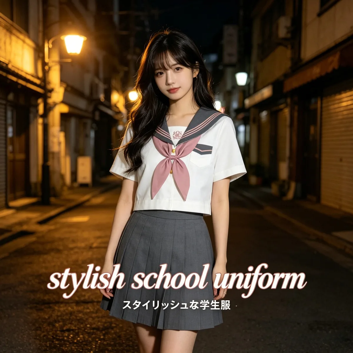 JK School Uniform Cherry Embroidered Sailor Suit,Grey Collar Japanese College Outfit for Graduation Photo&Daily School Wear
JK School Uniform Cherry Embroidered Sailor Suit,Grey Collar Japanese College Outfit for Graduation Photo&Daily School Wear