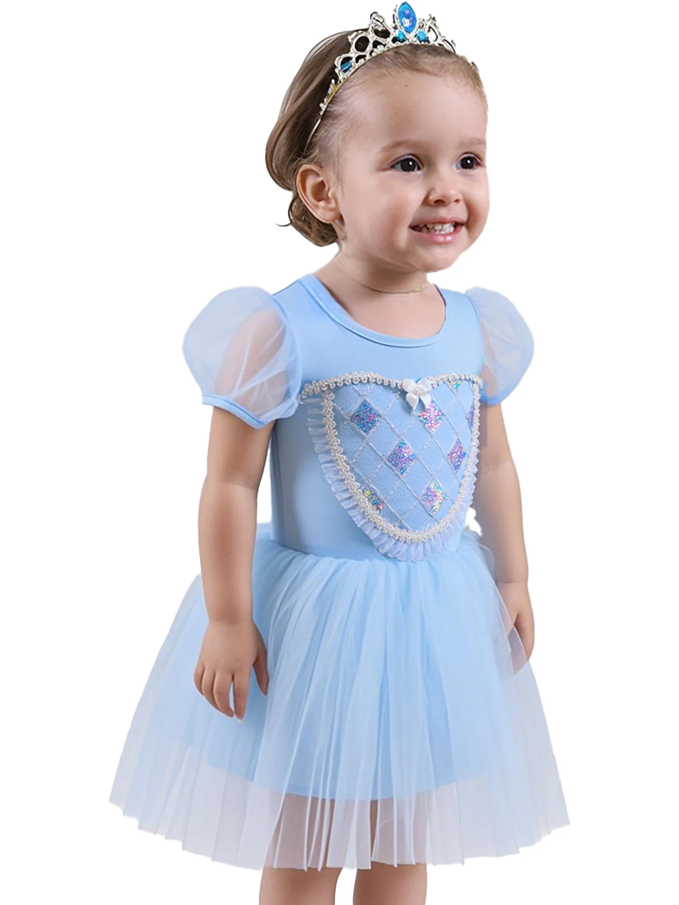 Infant Girls' Dress Summer Puff Mesh Sleeve Heart shape Sequin Embellishment Tulle Skirt Bow Headband Special Occasions
Infant Girls' Dress Summer Puff Mesh Sleeve Heart shape Sequin Embellishment Tulle Skirt Bow Headband Special Occasions