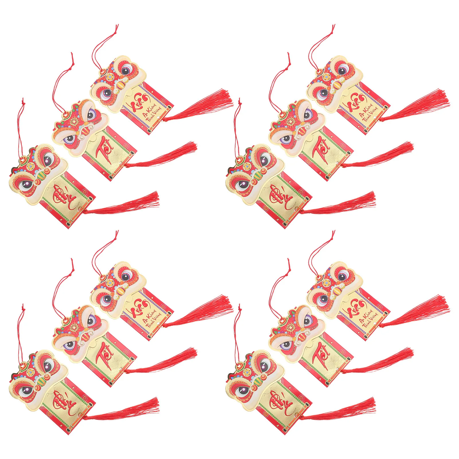 24Pcs Spring Festival Lucky Pendant Vietnamese New Year Hanging Decor Traditional Cultural Ornament for Door Window
24Pcs Spring Festival Lucky Pendant Vietnamese New Year Hanging Decor Traditional Cultural Ornament for Door Window