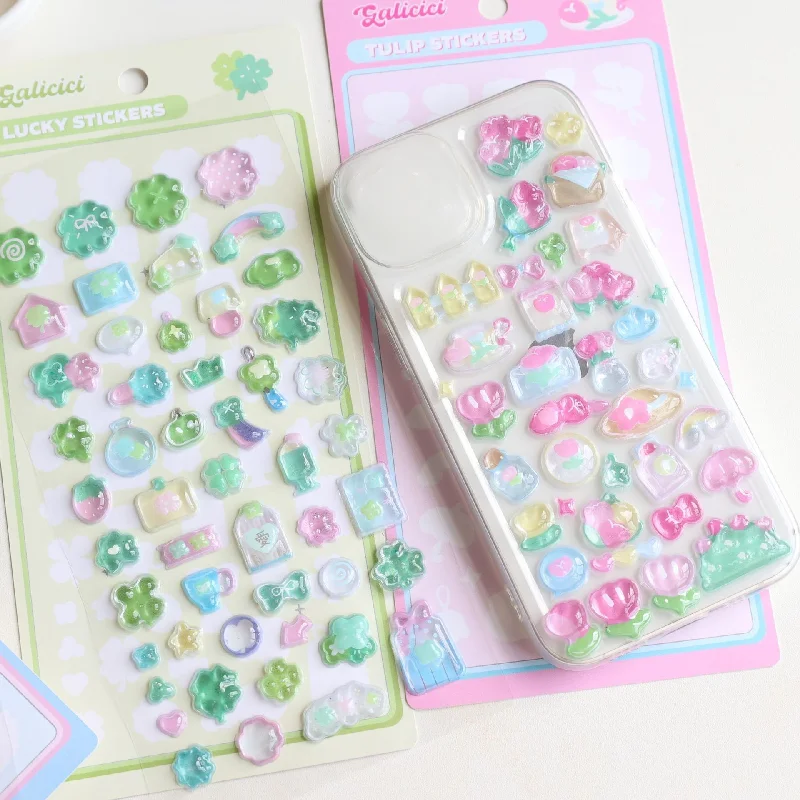 Cute 3D Four Leaf Clover Tulip Music Note Crystal Stickers Phone Case Decor Embossed Decals Student Stickers
Cute 3D Four Leaf Clover Tulip Music Note Crystal Stickers Phone Case Decor Embossed Decals Student Stickers