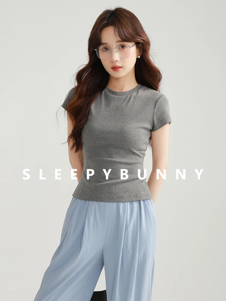 Women Casual Slim Fit Cap Sleeve Round Neck T-Shirt Summer Petite Stretch Tee Versatile Basic Short Sleeve Top for Daily Wear
Women Casual Slim Fit Cap Sleeve Round Neck T-Shirt Summer Petite Stretch Tee Versatile Basic Short Sleeve Top for Daily Wear