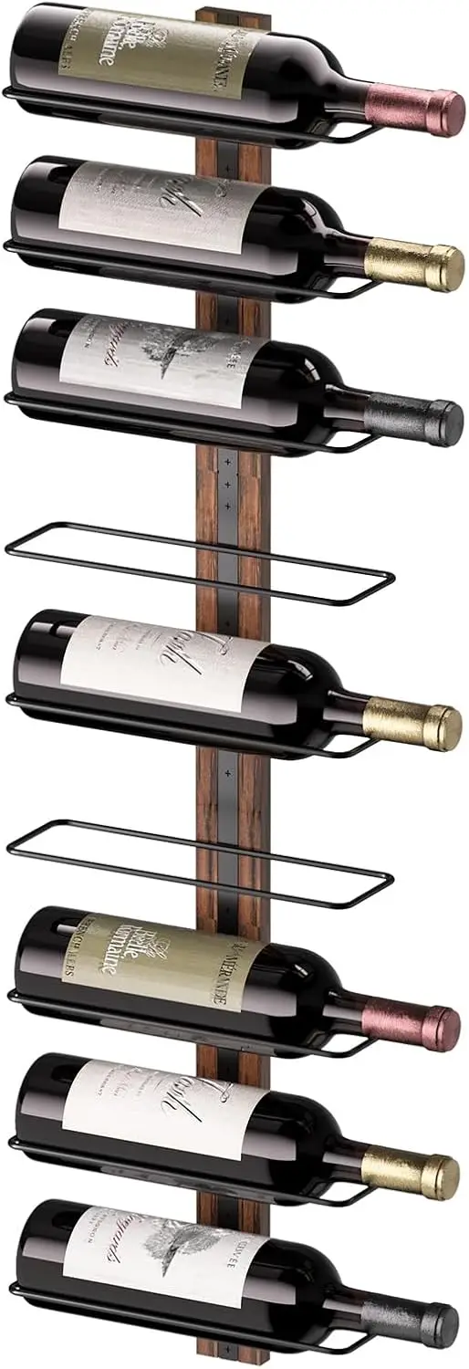 Wall-Mounted Wooden Wine Rack for 9 Bottles, Kitchen & Bar Storage Holder
Wall-Mounted Wooden Wine Rack for 9 Bottles, Kitchen & Bar Storage Holder