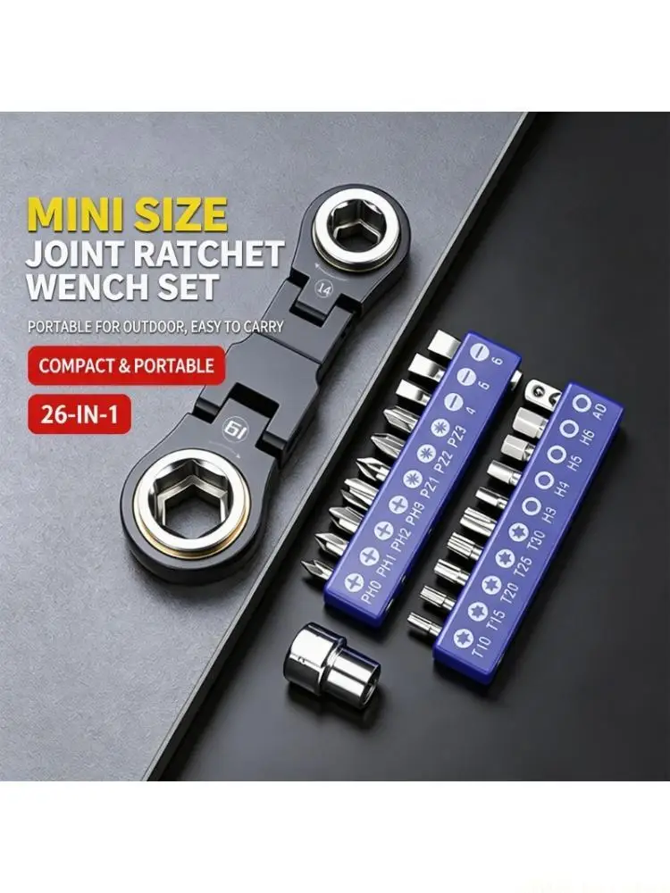 A2BE Practical 26 Piece Ratchet Tool Car Maintenance Equipment Portable Hand Tool Produced For Easy Use And Portability
A2BE Practical 26 Piece Ratchet Tool Car Maintenance Equipment Portable Hand Tool Produced For Easy Use And Portability